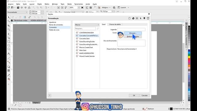 CRIAR ATALHOS DE MACROS NO MENU COREL DRAW смотреть онлайн