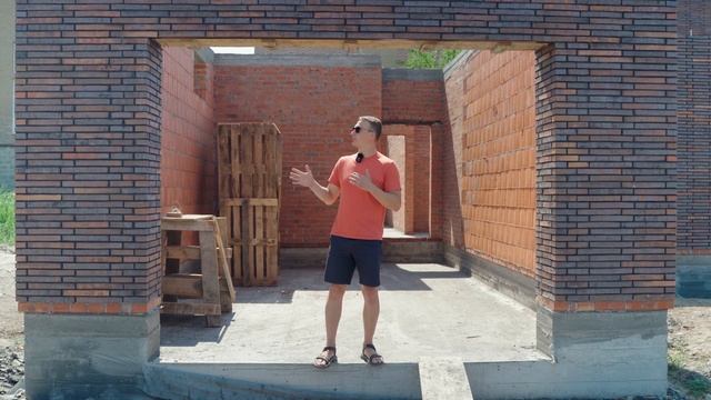 Фасад из ригельного кирпича для одноэтажного дома в современном стиле. Кладка ригельного кирпича смотреть онлайн