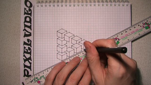 How to Draw 3D Optical illusion #pixelvideo смотреть онлайн