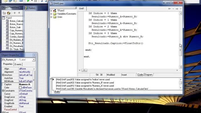 Ejercicio de Operaciones con dos Numeros en Delphi 7 (Parte 3) смотреть онлайн