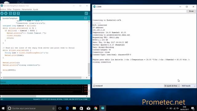 ESP8266: Subir datos a un servidor mediante WiFi смотреть онлайн