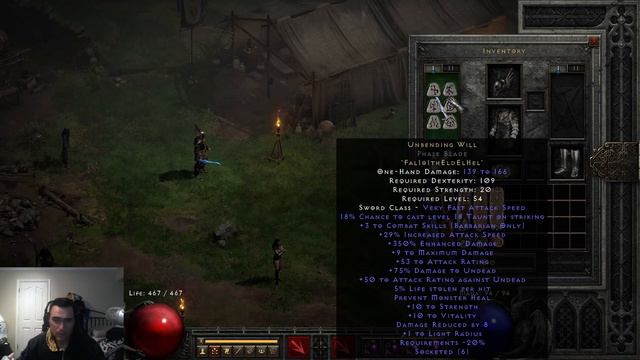 Diablo 2 Resurrected 2.4 - How to make Runeword Unbending Will - Fal Io Ith Eld El Hel Runes смотреть онлайн