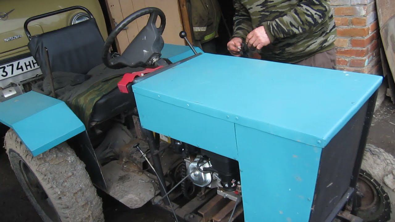 ТРАКТОР САМОДЕЛЬНЫЙ на автосцеплении. смотреть онлайн