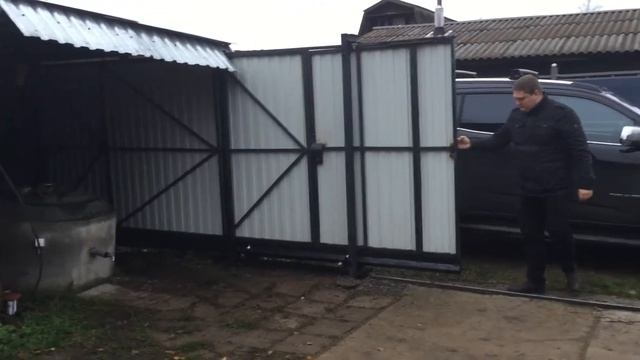 Откатные ворота своими руками по схеме Якселя.#откатные ворота смотреть онлайн