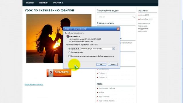 Как сделать ссылку на скачивание файлов в WordPress смотреть онлайн