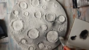 Интерьерная картина луна с кратерами легко и просто,как сделать лунную поверхность на картине быстр