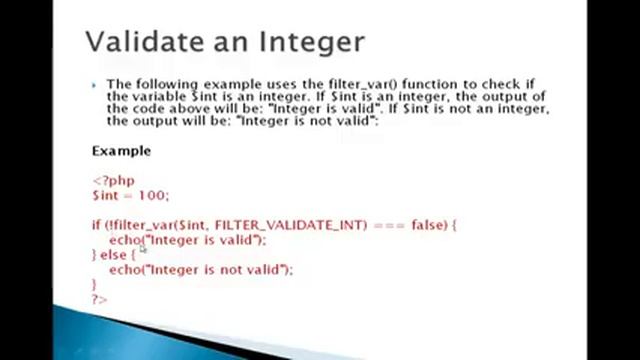 PHP Tutorial - Validate an Integer | PHP Tutorial | Learn PHP Programming | PHP for Beginners смотреть онлайн
