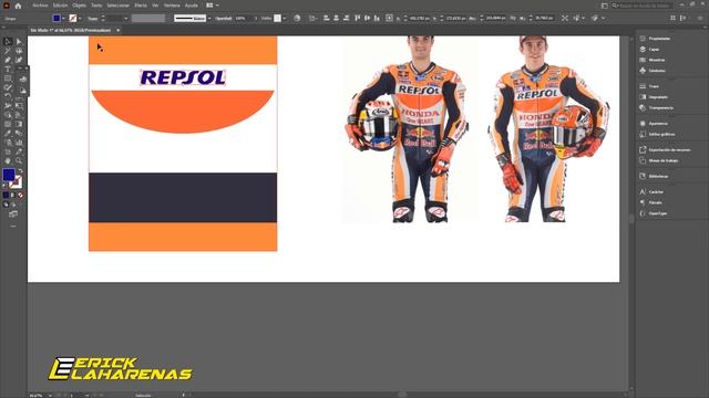 Mockup y Plantilla Repsol Ciclismo, Motocross, MTB en Adobe Illustrator смотреть онлайн