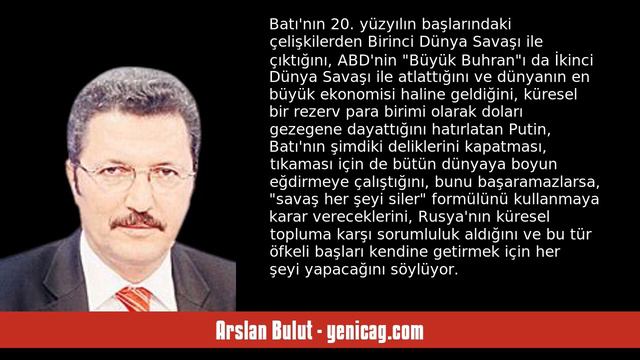 ARSLAN BULUT: PUTİN; ''BATI AİLEYE KARŞI SAVAŞ AÇTI SATANİZME KAYIYOR!'' - SESLİ KÖŞE YAZISI смотреть онлайн