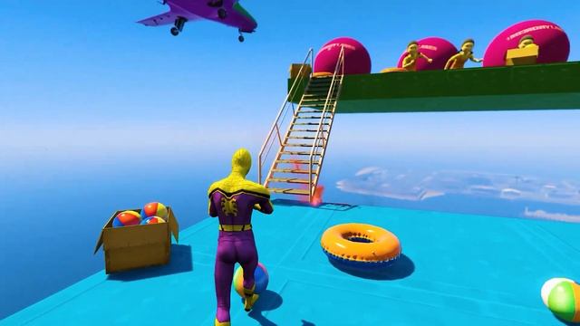 GTA 5 Epic Water Ragdolls Spiderman Vs Multi colorSquid game Guard | Jumps/Fails Part-20 смотреть онлайн