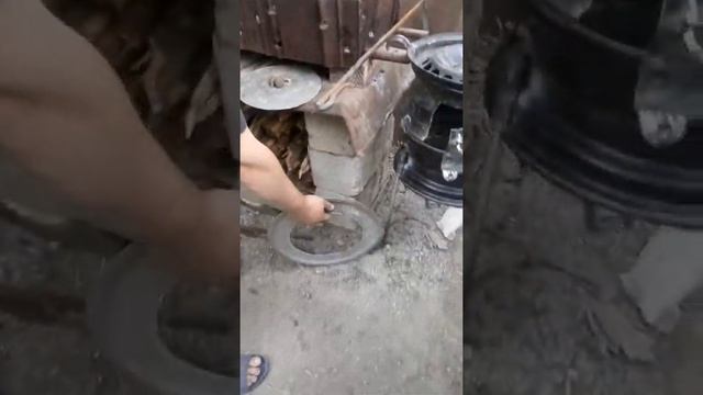 Печь из BMW дисков своими руками. смотреть онлайн