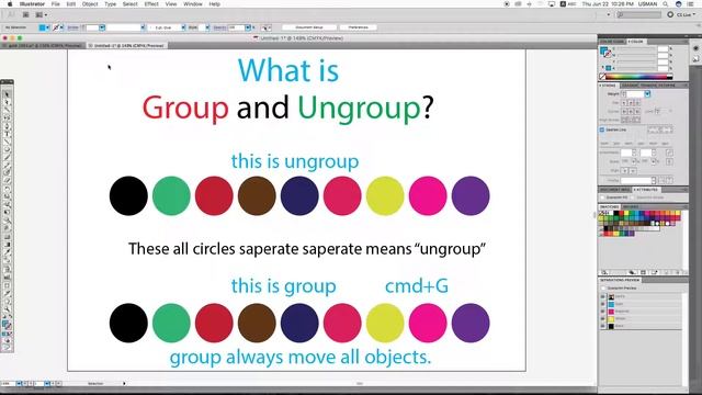 adobe illustrator online training - "group" "ungroup" смотреть онлайн