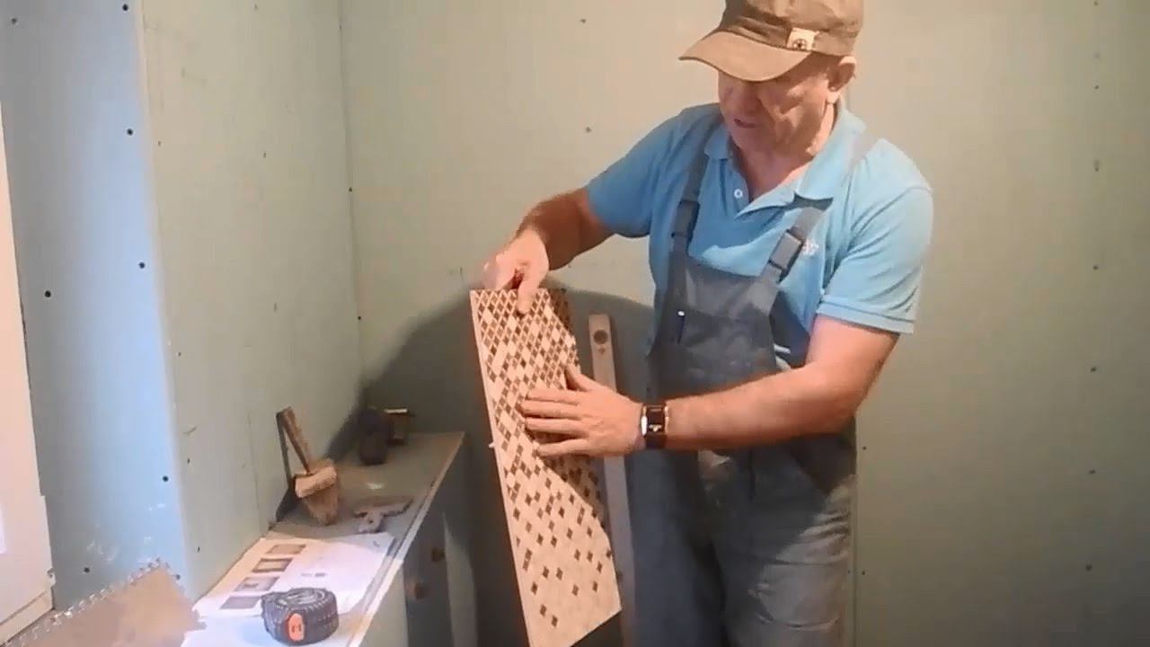 Укладка плитки в душе из гипсокартона ч.1 смотреть онлайн