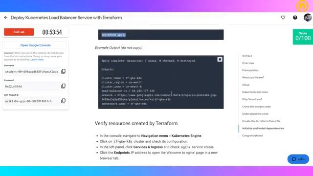 Lab - GCP | Deploy Kubernetes Load Balancer Service with Terraform | Qwiklabs смотреть онлайн