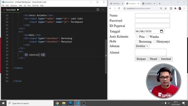 Cara Membuat Form Pada Web dengan HTML смотреть онлайн