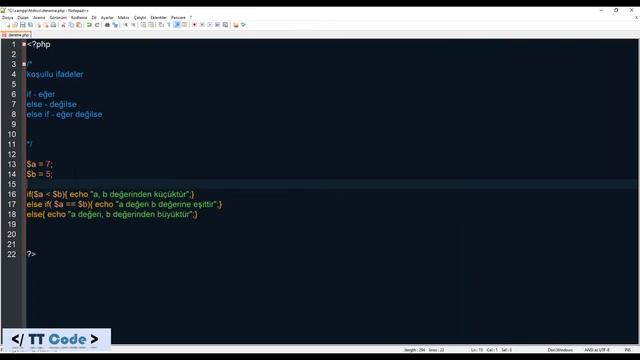 PHP Dersleri - Koşullu İfadeler (if, else, elseif, switch-case) смотреть онлайн
