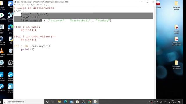 Loops in Dictionaries in Python (in Hindi) смотреть онлайн