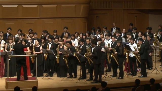 Japan Large Saxophone Ensemble Summit 10 Holst Mars смотреть онлайн