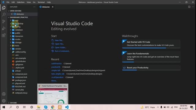 part- 1 How to make modern dashboard using php laravel in localhost industrial project смотреть онлайн