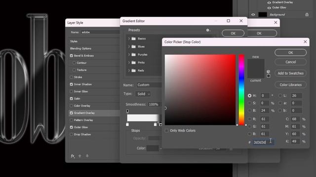 How to Create Glossy Chrome Text Effect in Photoshop смотреть онлайн