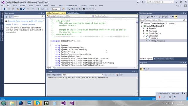 Visual Studio Create and Do Coded UI Test смотреть онлайн