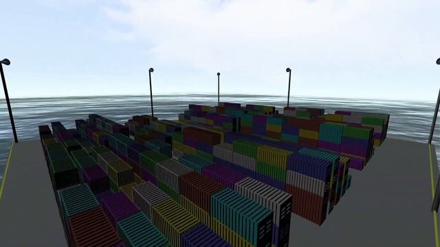 Three.js Instanced Mesh Test (Shipping containers) смотреть онлайн