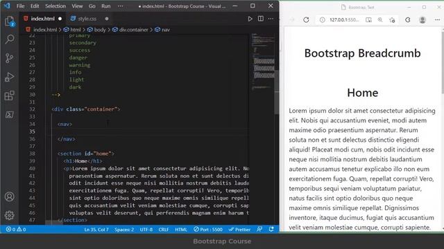 14. Bootstrap Breadcrumb | تعلم بوتستراب بالكامل | كورس كامل للمبتدئين Bootstrap 5 смотреть онлайн