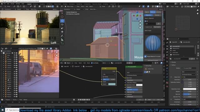 ? blender live - creating anime town in blender смотреть онлайн