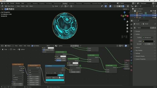 Blender Tutorial | Create Beautiful Sphere With The Help Of Glossy, Volume & Displacement Nodes смотреть онлайн