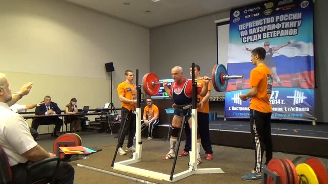 Присед мужчины М3 и М4. Первенство России 2014 среди ветеранов по RAW пауэрлифтингу смотреть онлайн