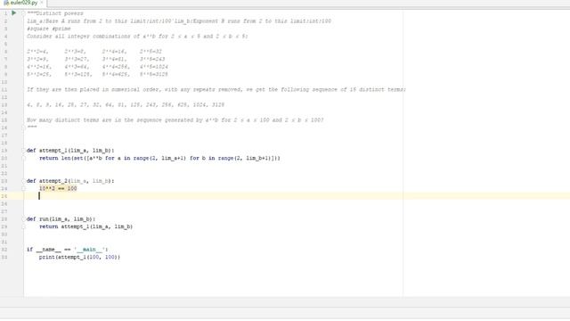 Euler and Python! Ep 029 - Distinct powers смотреть онлайн