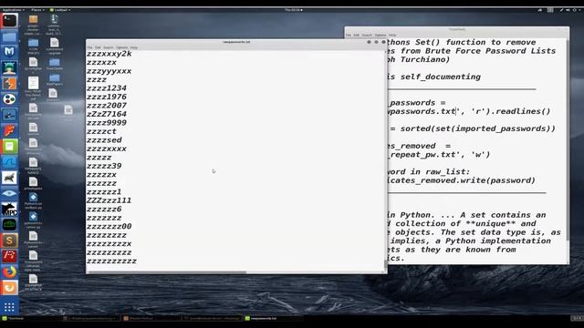 Python duplicate remover for custom brute force password lists смотреть онлайн