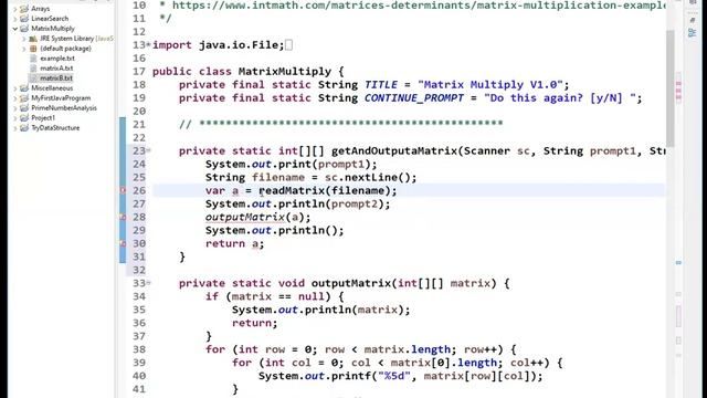 CSC-220 - Chapter 8 - Matrix Multiplication (Silvestri Code) смотреть онлайн