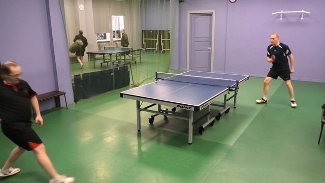 учимся играть в настольный теннис - связка тактика FH в диагональ/ BH по прямой в игре на счет смотреть онлайн