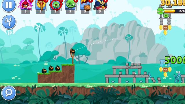 All Birds in Angry Birds , Slingshot ) Gameplay смотреть онлайн