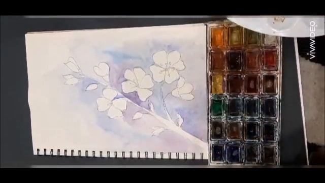 АРТ-разминка "Рисуем цветущую ветку" смотреть онлайн