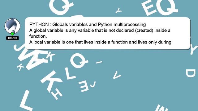 PYTHON : Globals variables and Python multiprocessing смотреть онлайн