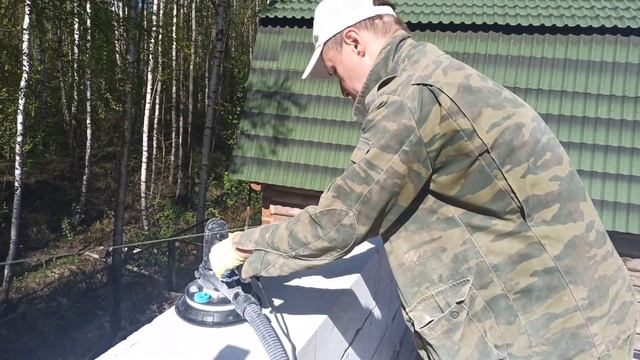 Выравниваем газобетон машинкой для затирки стен. смотреть онлайн