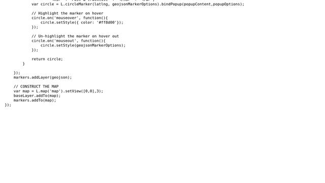 GIS: How to highlight leaflet marker cluster on mouse over? смотреть онлайн
