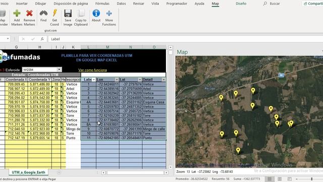 UTM google maps en excel смотреть онлайн