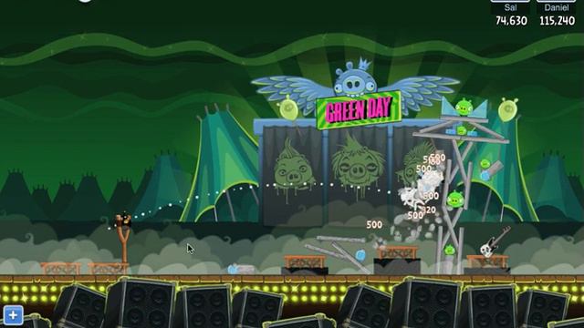 Angry Birds Friends Green Day Level 13 Walkthrough 3 Star - Facebook смотреть онлайн