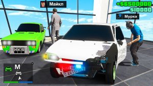 УГНАЛ ВСЕ КРУТЫЕ РУССКИЕ МАШИНЫ ВАЗ ИЗ ДОМА МАЙКЛА!   ГТА 5 МОДЫ МУРКА