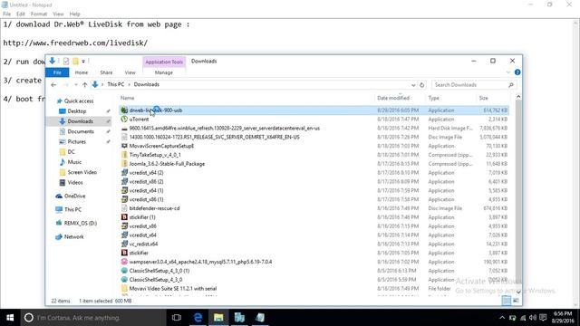Dr. Web antivirus Live disk - how create LIVE USB stick to clean PC from malware and viruses смотреть онлайн
