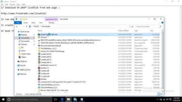 Dr. Web antivirus Live disk - how create LIVE USB stick to clean PC from malware and viruses