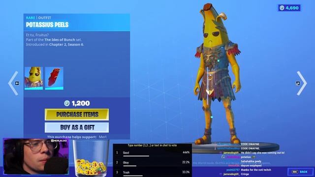 *NEW* POTASSIUS PEELS SKIN! Viewers React To Fortnite Item Shop [March 18th, 2021] смотреть онлайн