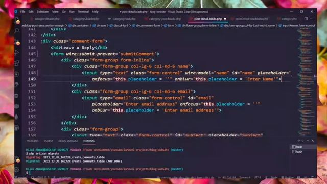 #10 Laravel and livewire | Comment on Post | blog website смотреть онлайн