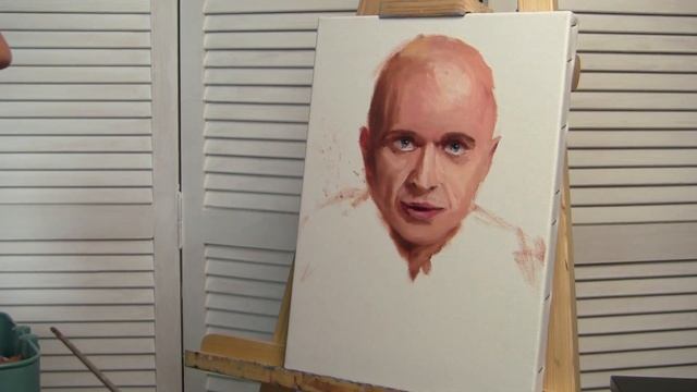 Портрет маслом Сергея Дружко, обучающее видео Oil portrait смотреть онлайн