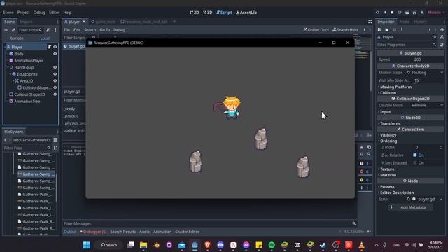 Animation Tree State Machine Setup w/ Conditions & BlendSpace2D - Godot 4 Resource Gatherer Tutoria смотреть онлайн
