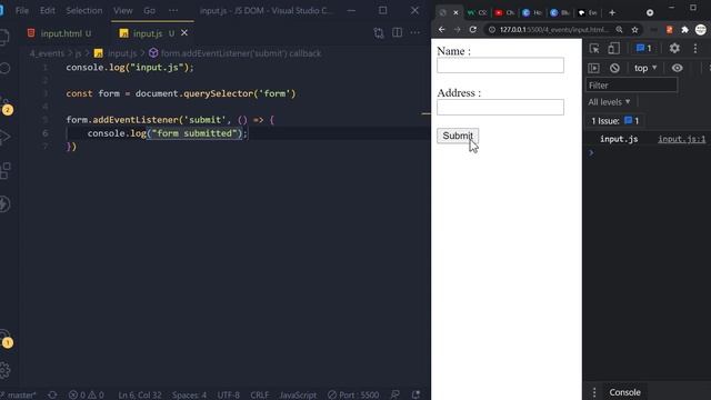 13. Form Submit event | Dom Manipulation смотреть онлайн