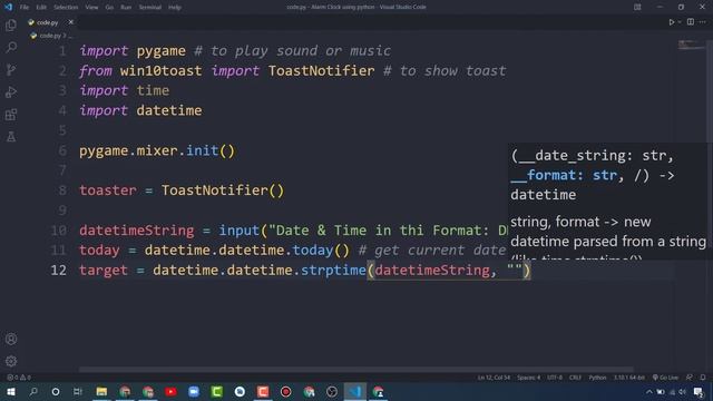Alarm Clock Using Python - Python Project Tutorial смотреть онлайн